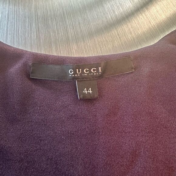 GUCCI purple midi dress with pleats- size 44 - Picture 11 of 16